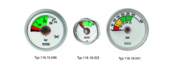 three different Pressure gauges