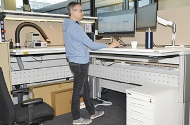 Moderne werkplek in het WIKA Innovation Center